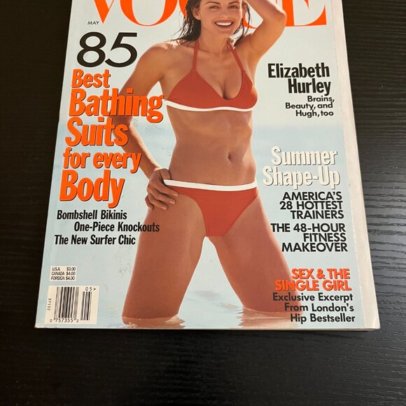 Vogue Magazine May 1998 Elizabeth Hurley Cover No Label VG - Picture 1 of 4